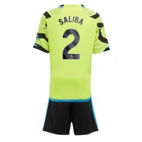 Fotbalové Dres Arsenal William Saliba #2 Dětské Venkovní 2023-24 Krátký Rukáv (+ trenýrky)